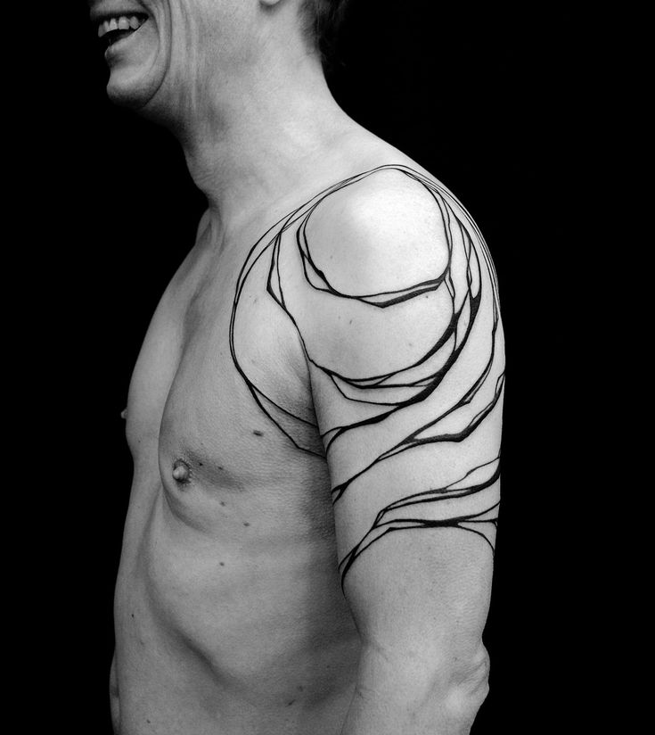 62 Excellent Abstract Shoulder Tattoos