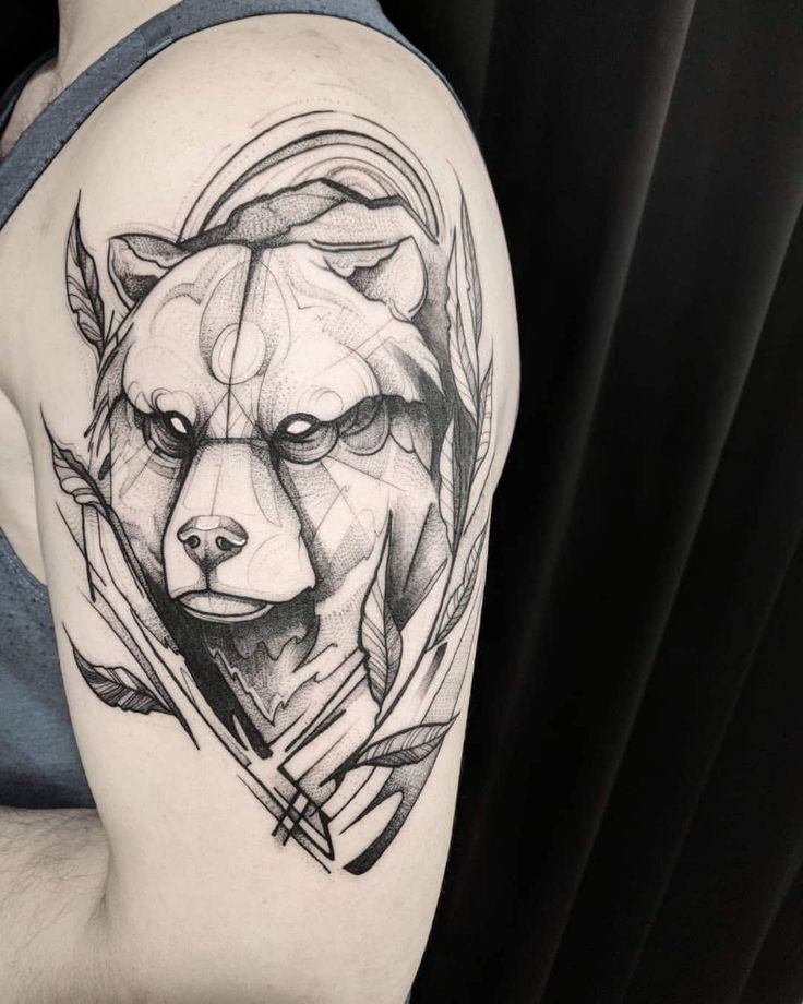 75 Fantastic Bear Shoulder Tattoos