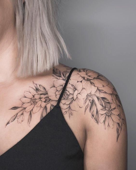129 Outstanding Flower Tattoos On Shoulder