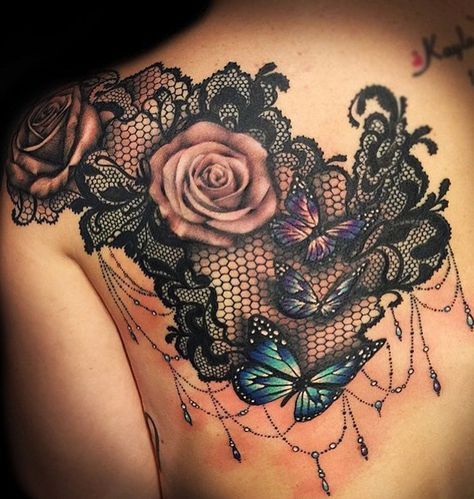 106 Incredible Lace Shoulder Tattoos