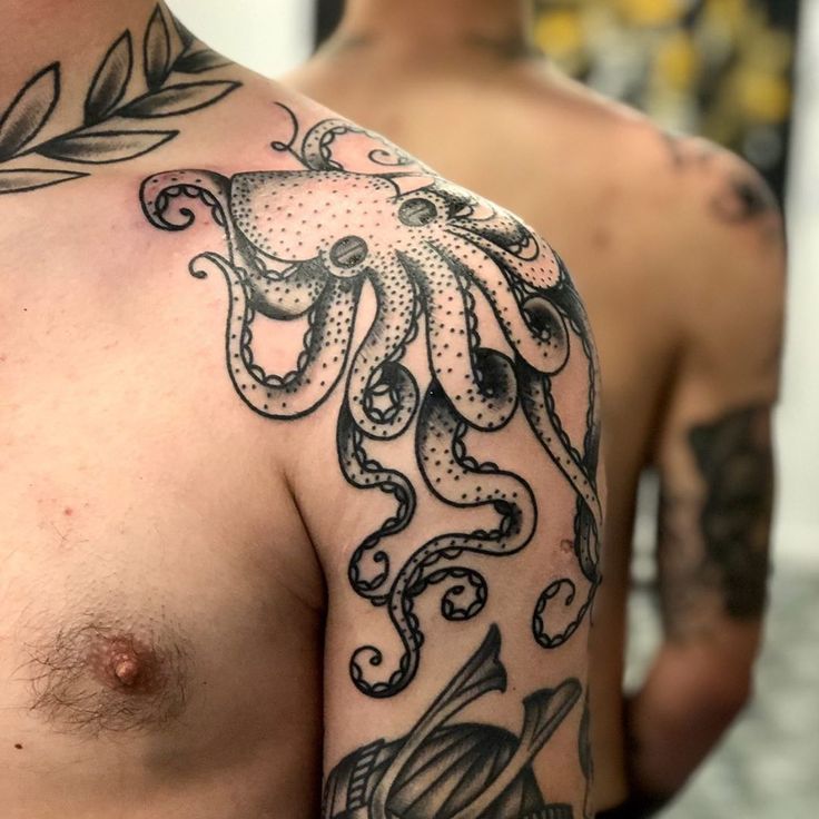 73 Excellent Octopus Shoulder Tattoos