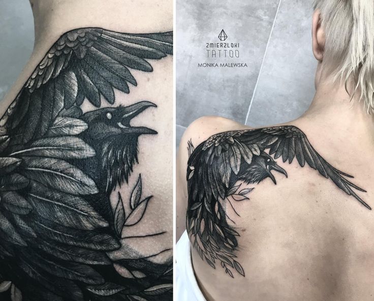 87 Fabulous Raven Tattoo On Shoulder Pictures