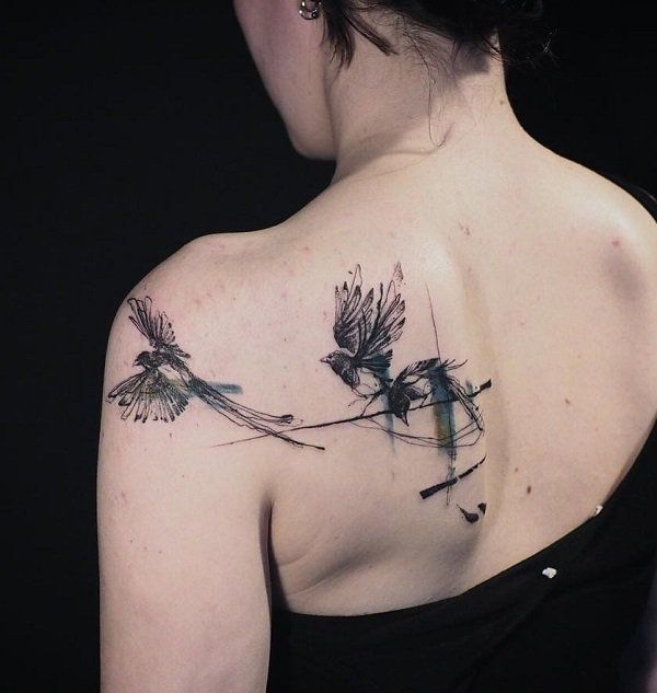 60 Excellent Swallow Tattoos On Shoulder