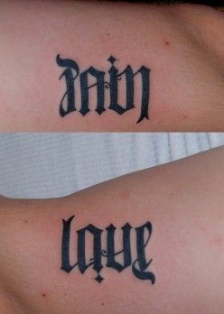 62 Dazzling Ambigram Tattoos