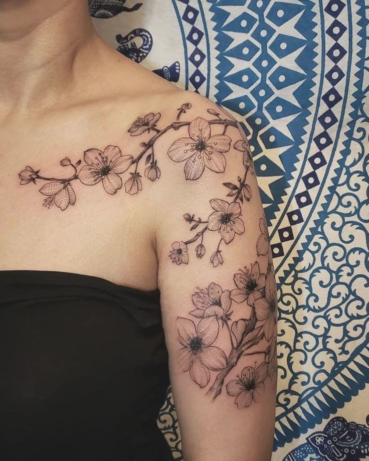 85 Fabulous Cherry Blossom Tattoos On Shoulder