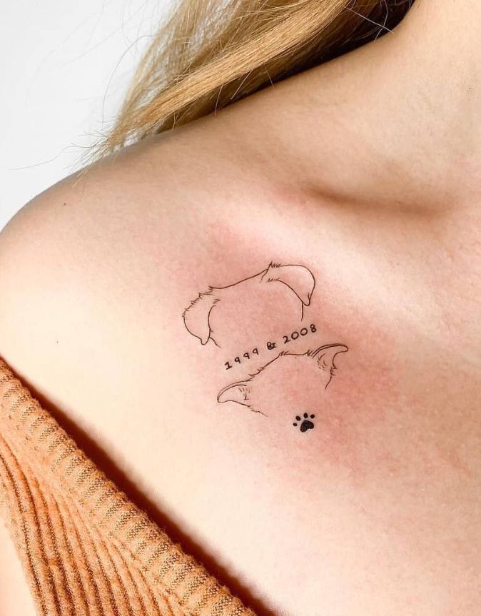 66 Dazzling Dog Tattoos On Shoulder