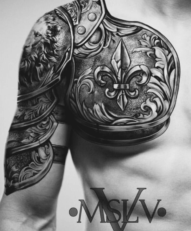 21 Attractive Armor Tattoos On Chest
