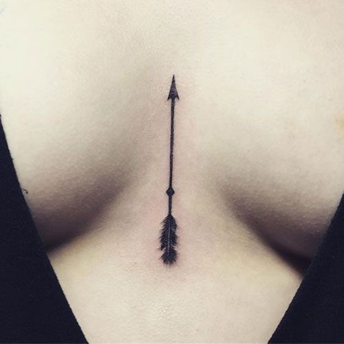 21 Attractive Arrow Tattoo For Chest Photos