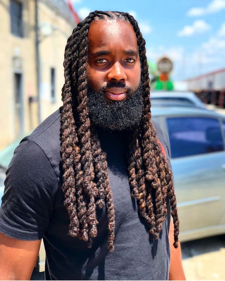 Classy Braided Dreads Hairstyle For Men Pics