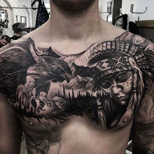 49 Cool Chest Cover Up Tattoo Images