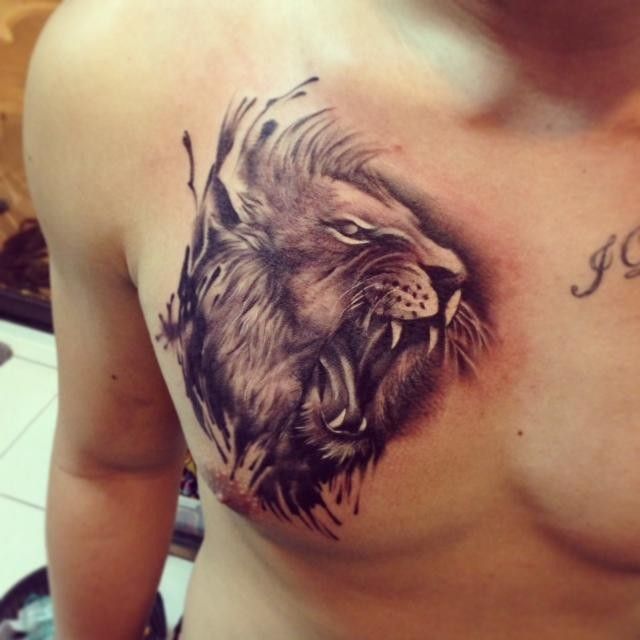 46 Classy Lion Tattoo On Chest