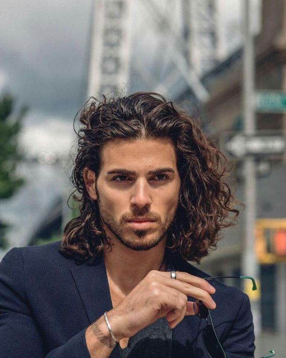 61 Best Long Curly Hairstyle Men Images
