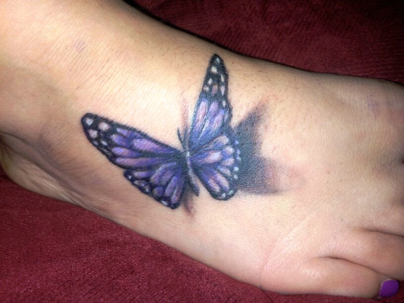 146 Beautiful Butterfly Tattoo Designs On Foot