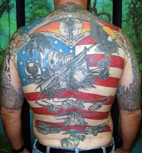 61 Impressive Patriotic Tattoos For Back