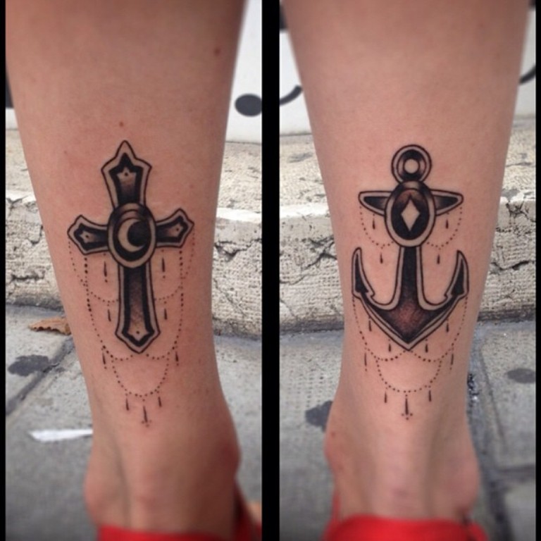 55 Brilliant Cross Leg Tattoo Images