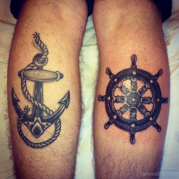 40 Marvellous Anchor Leg Tattoo Images
