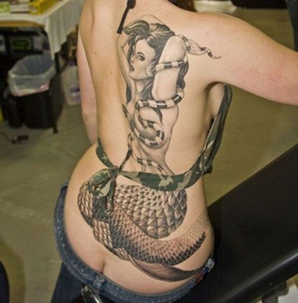 39 Cool Mermaid Tattoos For Back