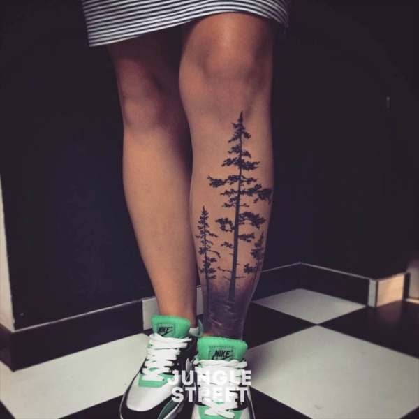 93 Incredible Tree Leg Tattoo Pictures