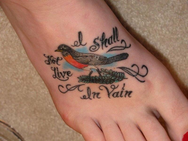 67 Wonderful Bird Foot Tattoo Pics