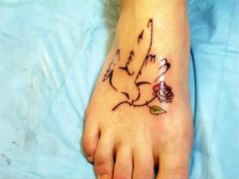 14 Awesome Dove Tattoos For Foot