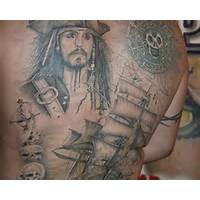 11 Amazing Pirate Back Tattoo Photos