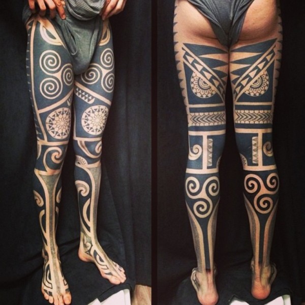 118 Tremendous Tribal Tattoo Ideas For Leg
